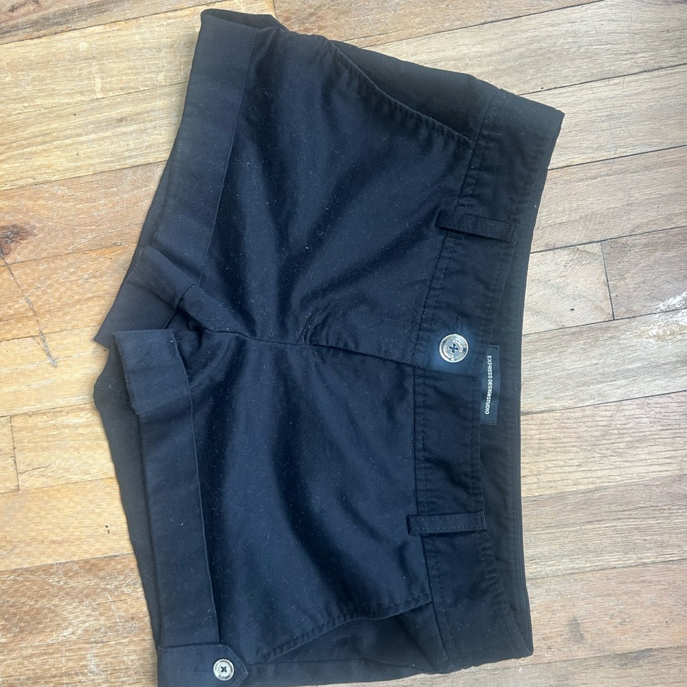 Express Black Cargo Shorts with Tailored Fit